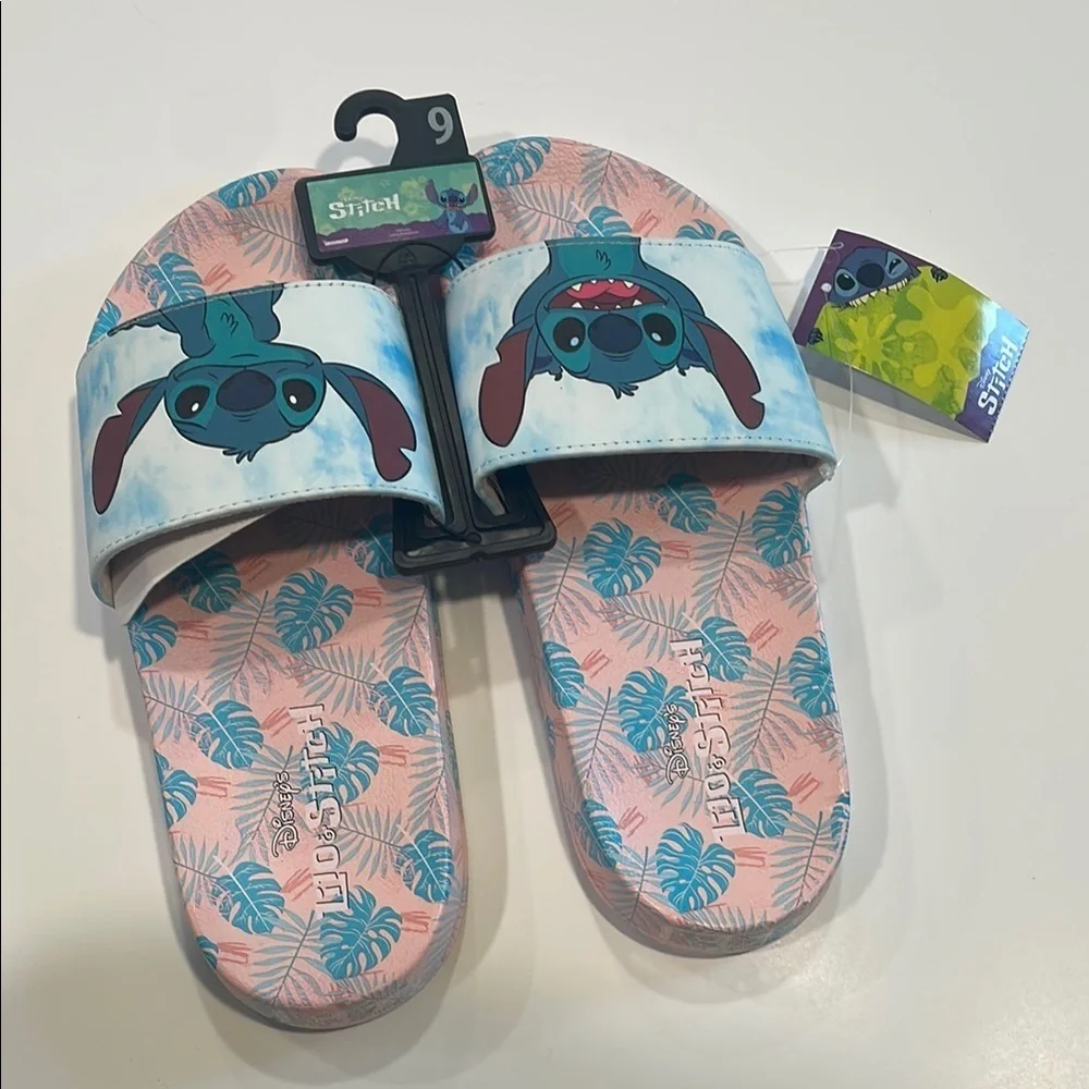 Woman Slide Sandals - Blue and Pink - Picture 1 of 3